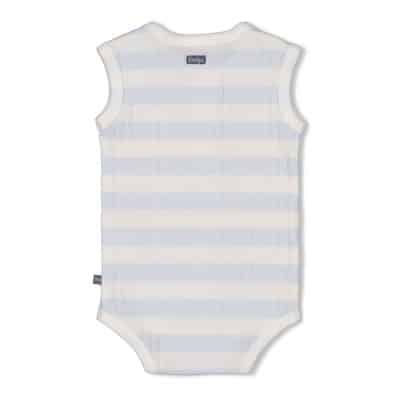 Feetje - Romper rib met streep - Blue Ocean