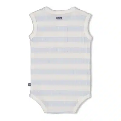 Feetje - Romper rib met streep - Blue Ocean