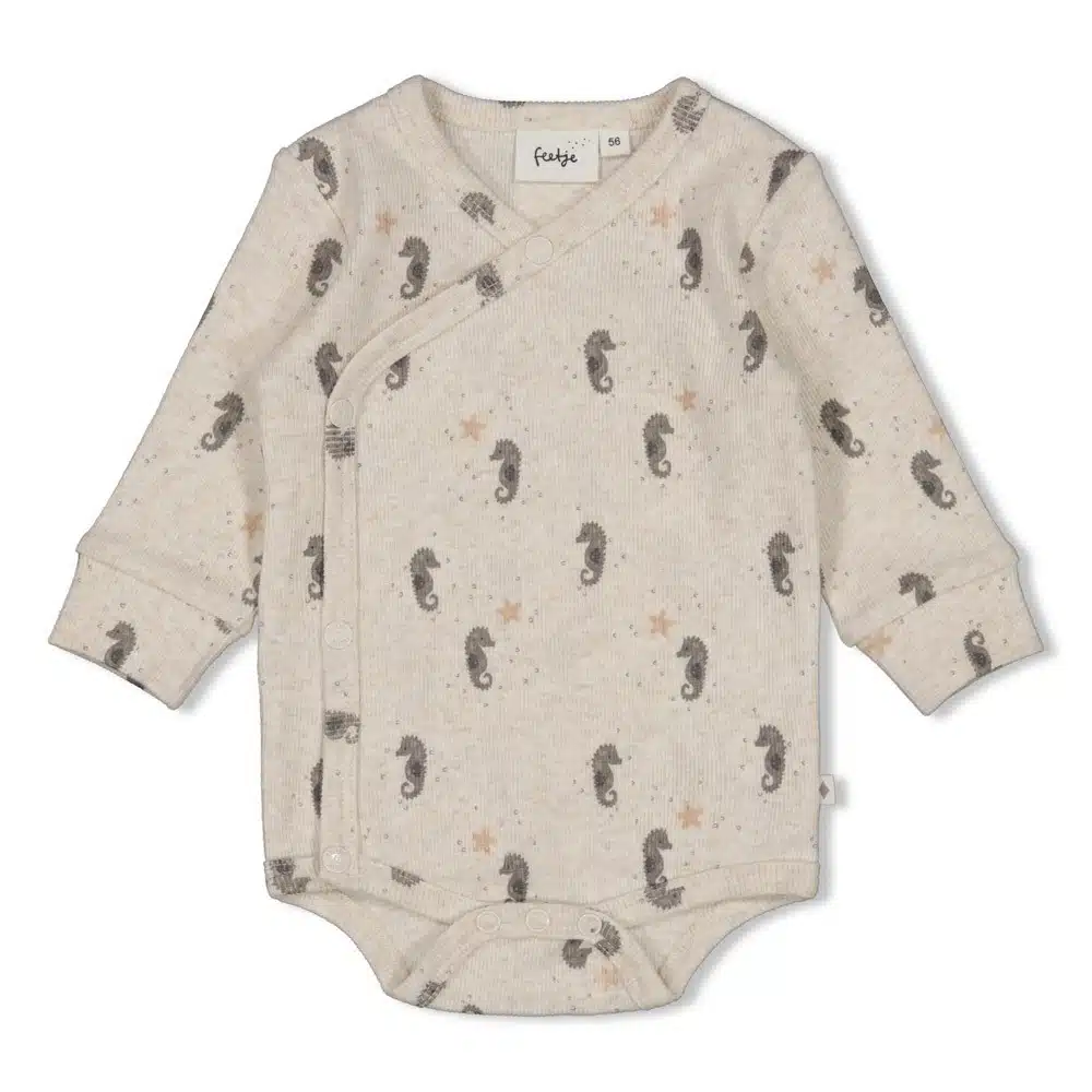 Feetje - Wikkelromper rib AOP - Sea Sweeties