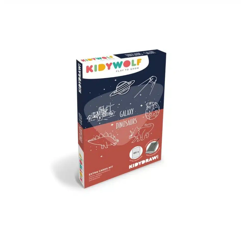 KIDYWOLF - Refil-Kidydraw-Mini - Tekeningen "Dinosaurussen" en "Sterrenstelsel"
