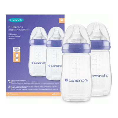 Lansinoh - 2 drinkflessen met Natural Wave speen 240 ml