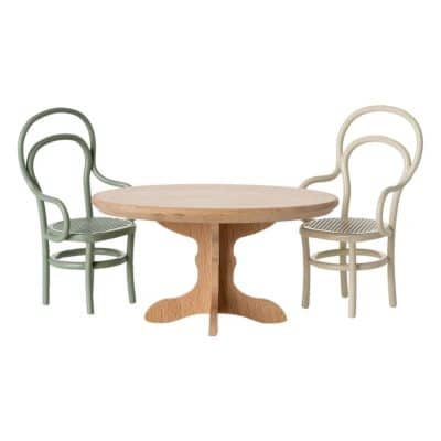 Maileg - Oval Dining Table - Mouse - Nature