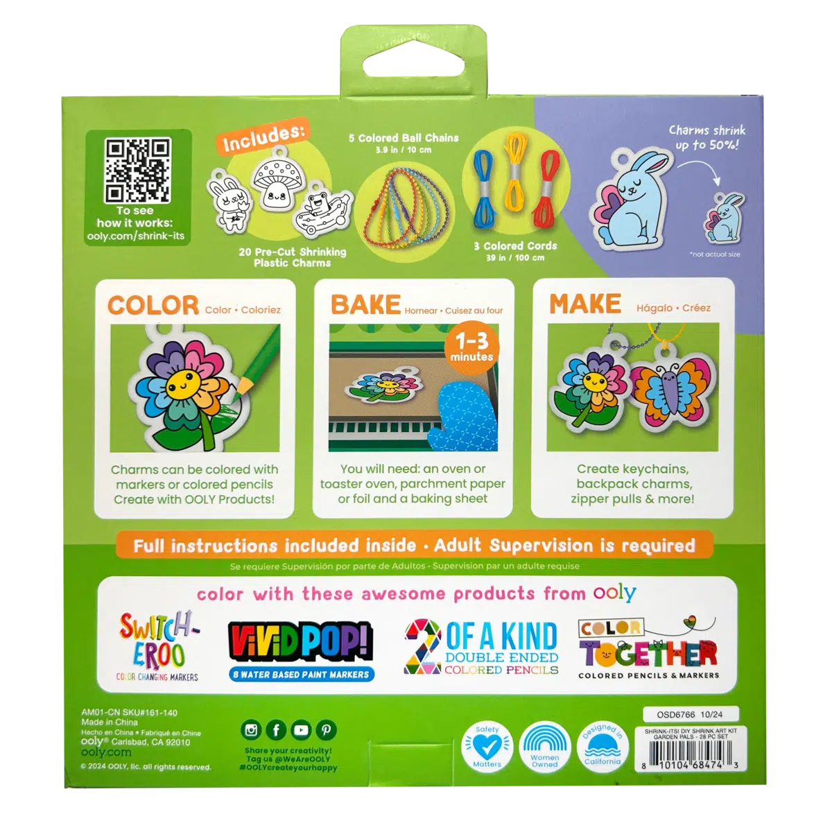 Ooly - Shrink-Its! D.I.Y. Shrink Art Kit - Garden Pals