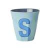 Rice - Middelgroot Alfabetbeker - Blauw - S - Stripes