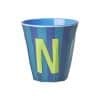 Rice - Middelgroot Alfabetbeker - Meerkleurig - N- Stripes