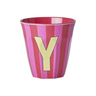 Rice - Middelgroot Alfabetbeker - Meerkleurig - Y - Stripes