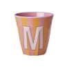Rice - Middelgroot Alfabetbeker - Oranje - M- Stripes