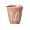 Rice - Middelgroot Alfabetbeker - Oranje - M- Stripes