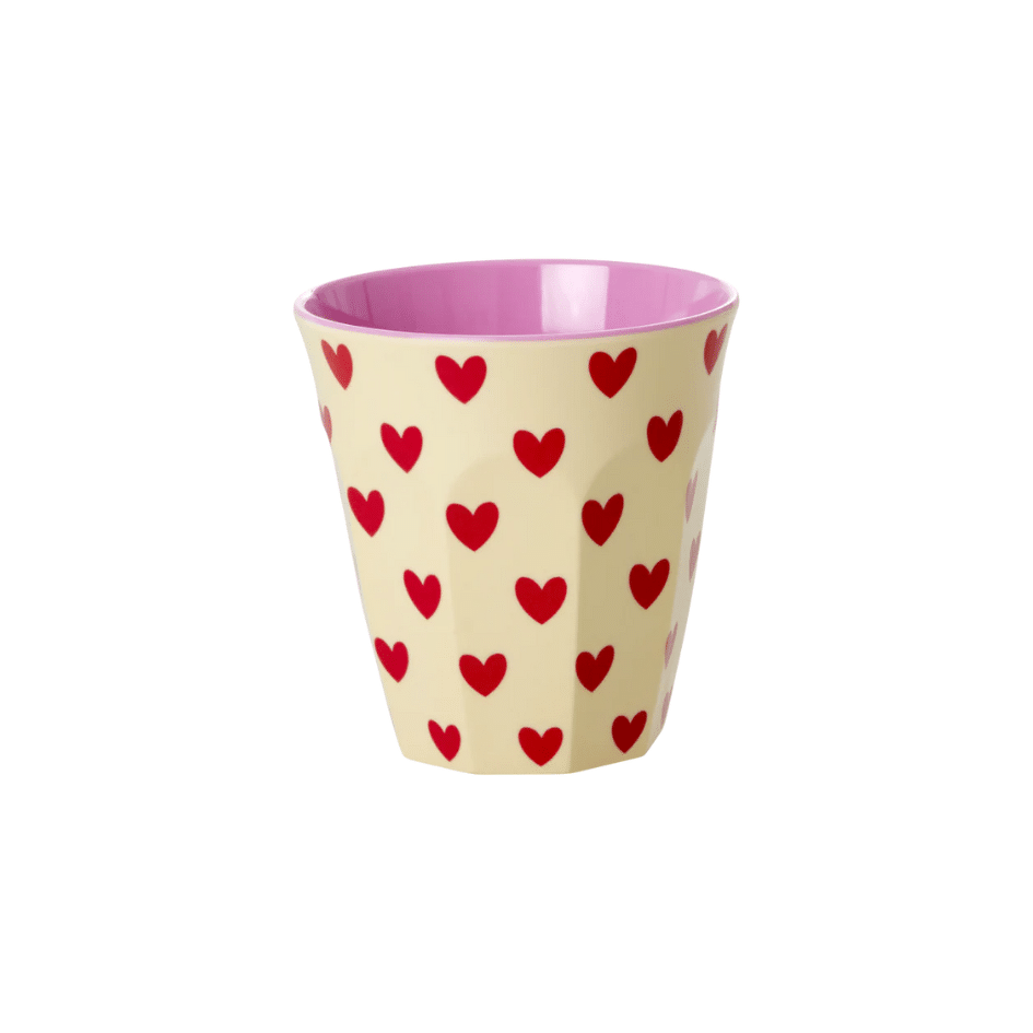 Rice - Middelgroot Beker - Crème - Darling Hearts - 250 ml