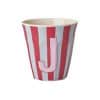 Rice - Middelgroot Beker - Rood - J - Stripes