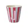 Rice - Middelgroot Beker - Rood - J - Stripes