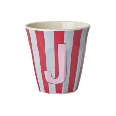 Rice - Middelgroot Beker - Rood - J - Stripes
