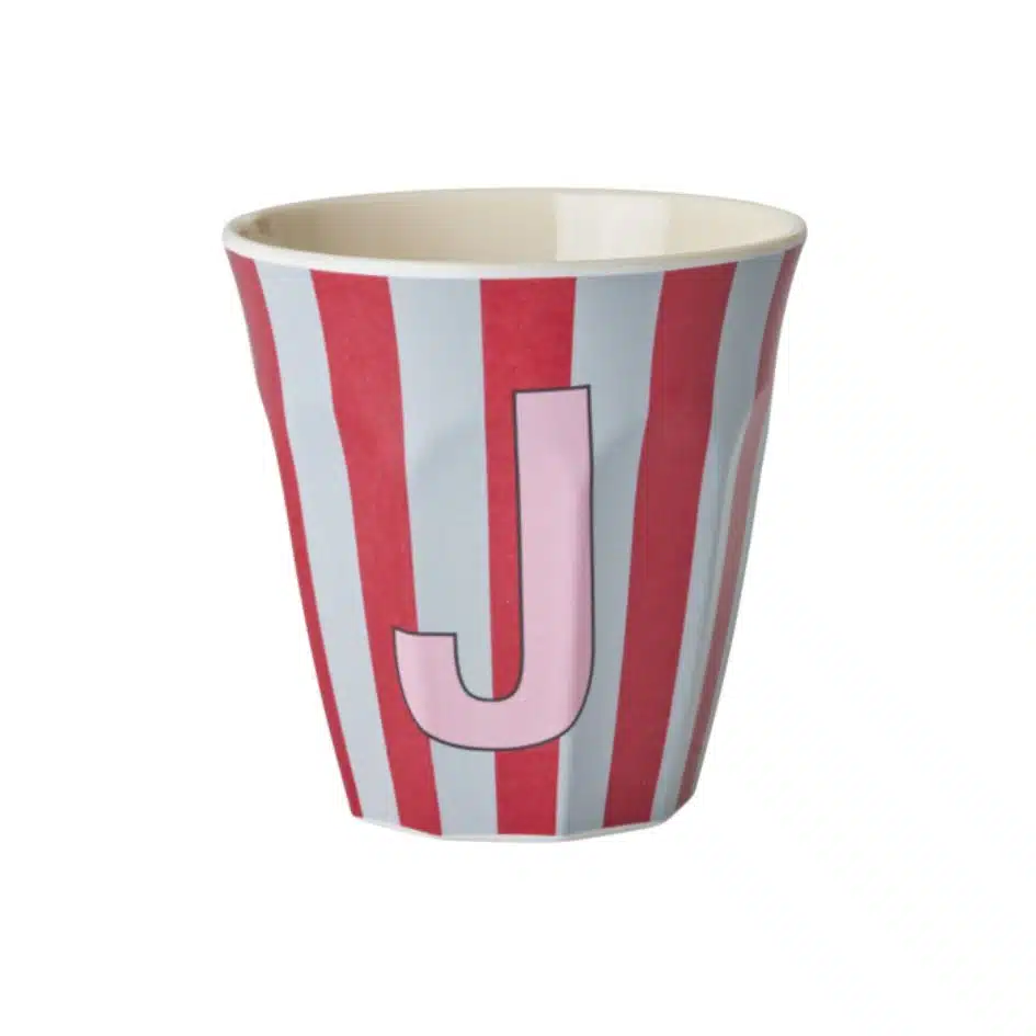 Rice - Middelgroot Beker - Rood - J - Stripes