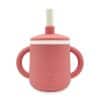 Smikkels - Siliconen cup with handle - Pink
