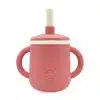 Smikkels - Siliconen cup with handle - Pink