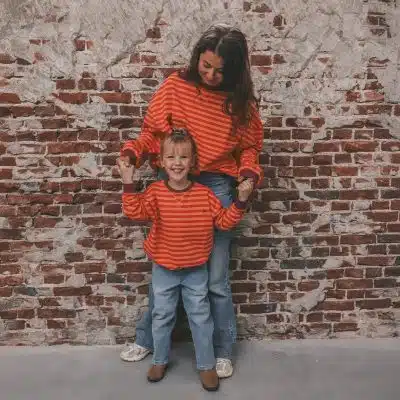 Your Wishes - Stripe French Knit - Sweater - Beetroot Purple