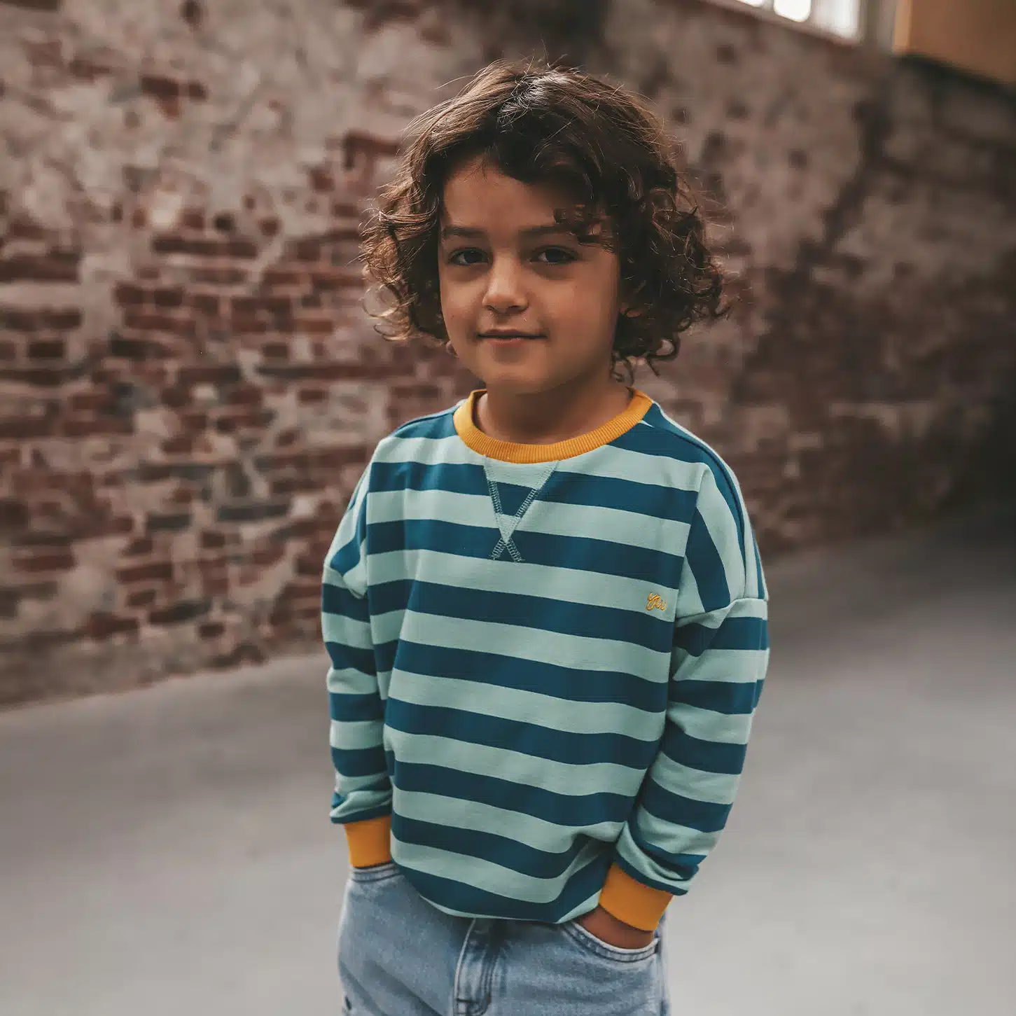 Your Wishes - Stripe French Knit - Sweater - Corsair