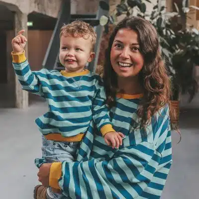 Your Wishes - Stripe French Knit - Sweater - Corsair