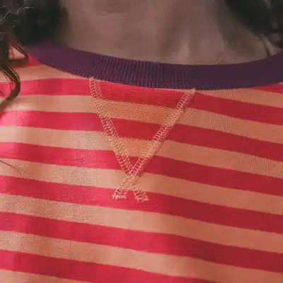 Your Wishes - Stripe French Knit - Sweater Mom - Beetroot Purple