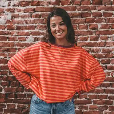 Your Wishes - Stripe French Knit - Sweater Mom - Beetroot Purple