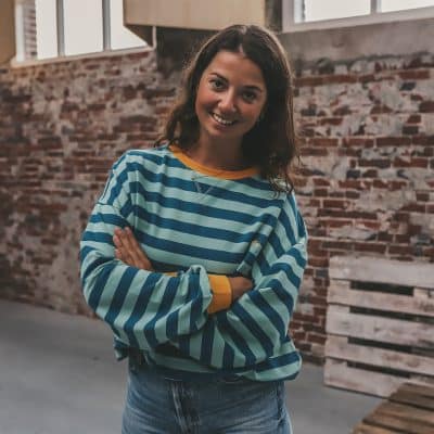 Your Wishes - Stripe French Knit - Sweater Mom - Corsair