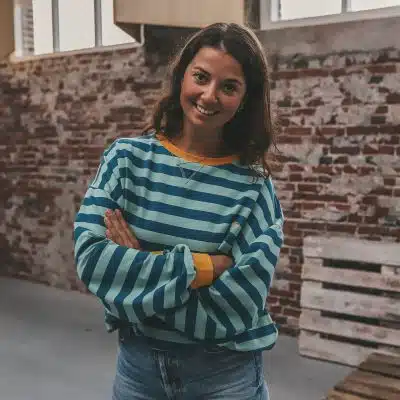 Your Wishes - Stripe French Knit - Sweater Mom - Corsair