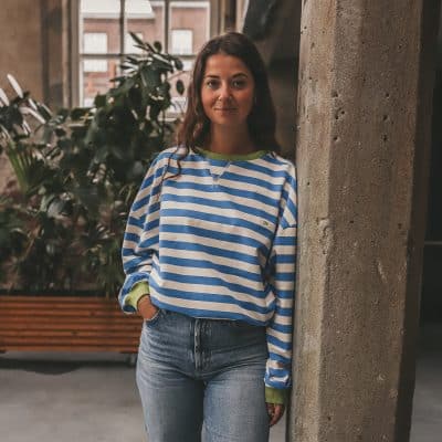 Your Wishes - Stripe French Knit - Sweater Mom - French Blue