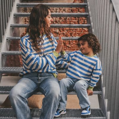 Your Wishes - Stripe French Knit - Sweater Mom - French Blue