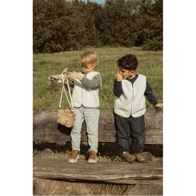 Ella and Rapha - Little Teddy - Moon Vest - Ecru