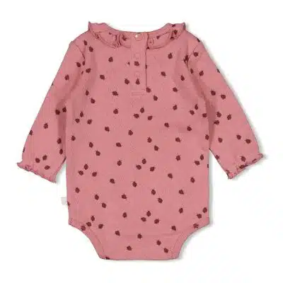 Feetje - Romper ajour rib AOP - Ladybug