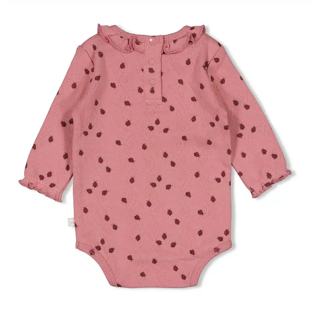 Feetje - Romper ajour rib AOP - Ladybug