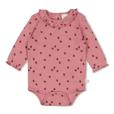 Feetje - Romper ajour rib AOP - Ladybug
