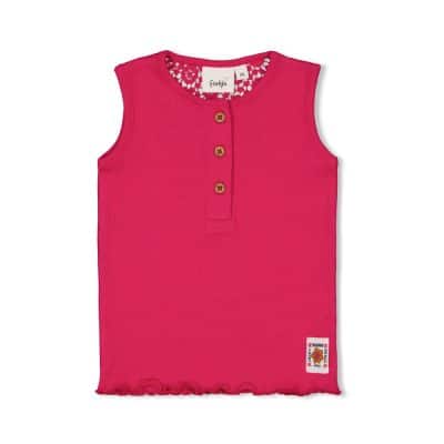 Feetje - Singlet rib met crochet rugdetail - Love Peace Aloha