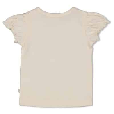 Feetje - T-shirt met crochet bloem - Let Your Dreams Blossom