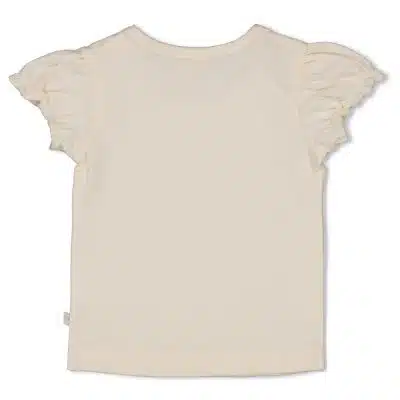 Feetje - T-shirt met crochet bloem - Let Your Dreams Blossom