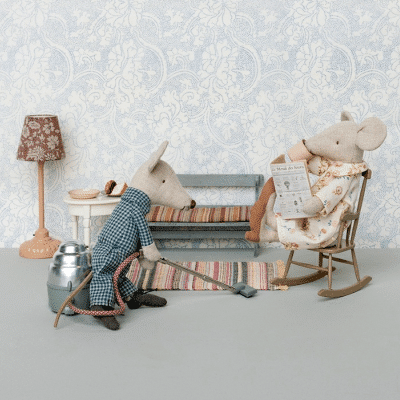 Maileg - Vintage floor lamp - Mouse - Dark powder