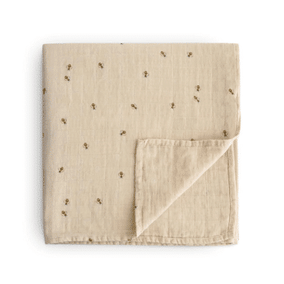 Mushie - Muslin Swaddle - Bees