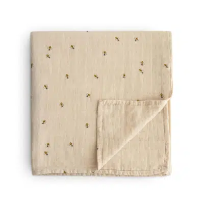 Mushie - Muslin Swaddle - Bees