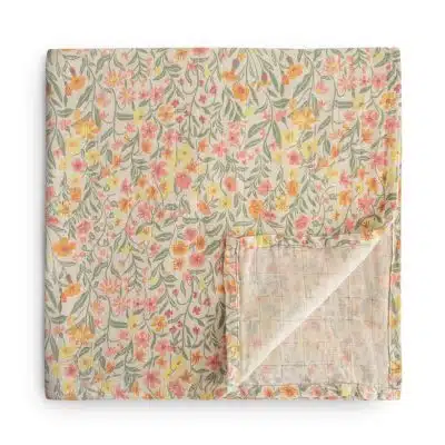 Mushie - Muslin Swaddle - Pastel Blooms