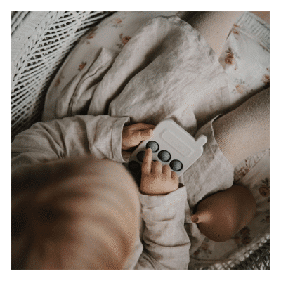 Mushie - Press-toy - Phone - Cambridge Blue