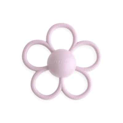 Mushie - Rattle Daisy Teether - Soft Lilac
