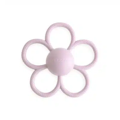 Mushie - Rattle Daisy Teether - Soft Lilac