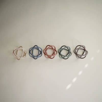 Mushie - Siliconen Teether Bal - Woodchuck