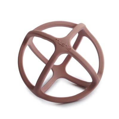 Mushie - Siliconen Teether Bal - Woodchuck