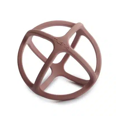 Mushie - Siliconen Teether Bal - Woodchuck