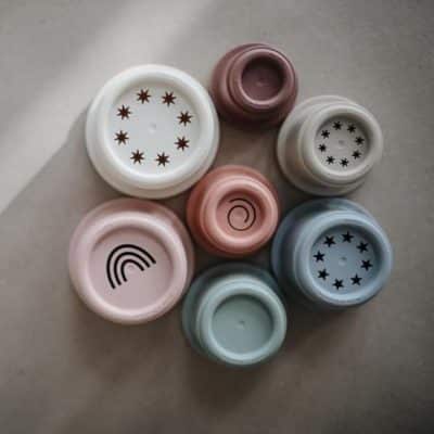 Mushie - Stacking Cups - Rainbow Original