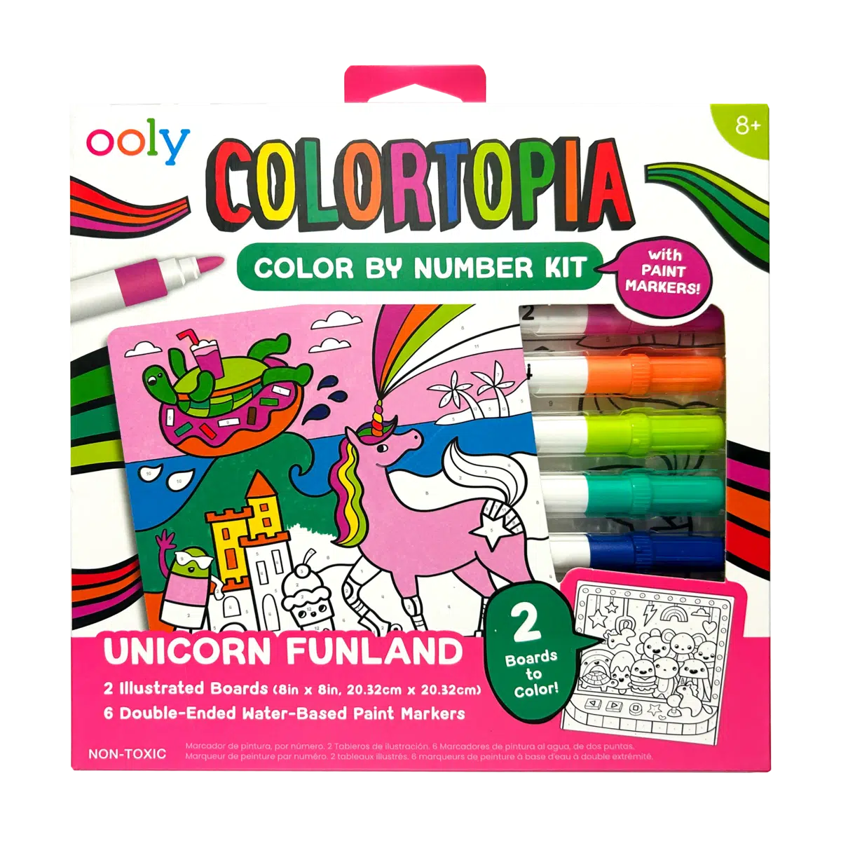 Ooly - Colortopia Paint Marker By Number Kit - Unicorn Funland