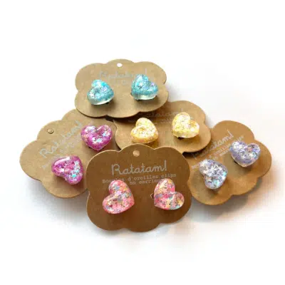 Ratatam - Earrings clips - Hearts - 1 Stuk