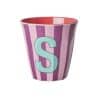 Rice - Middelgroot Alfabetbeker - Meerkleurig - S - Stripes