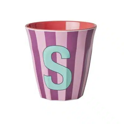 Rice - Middelgroot Alfabetbeker - Meerkleurig - S - Stripes